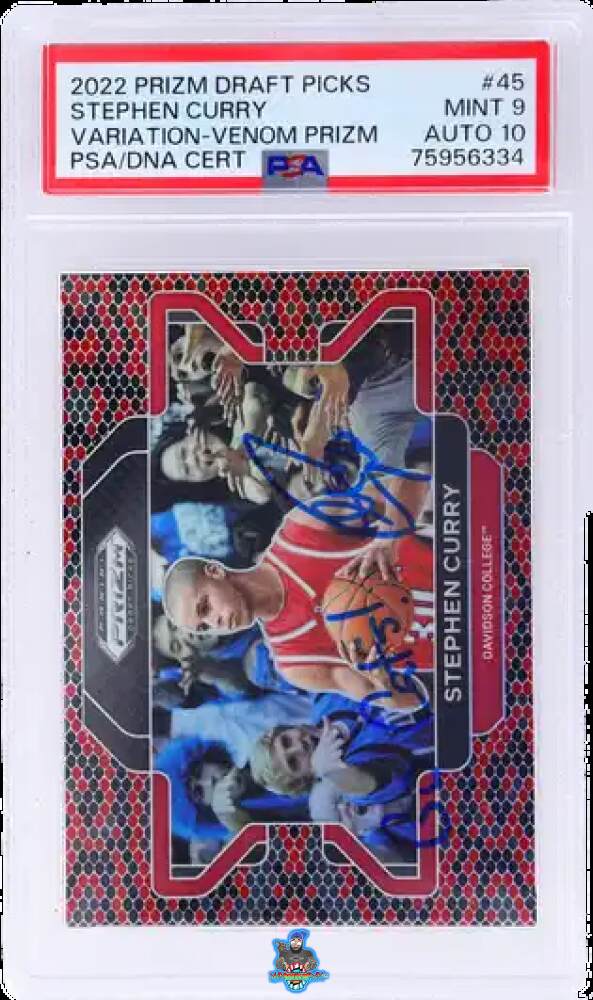 2022 Panini Prizm Draft Picks Horizontal Variation Venom Stephen Curry #45