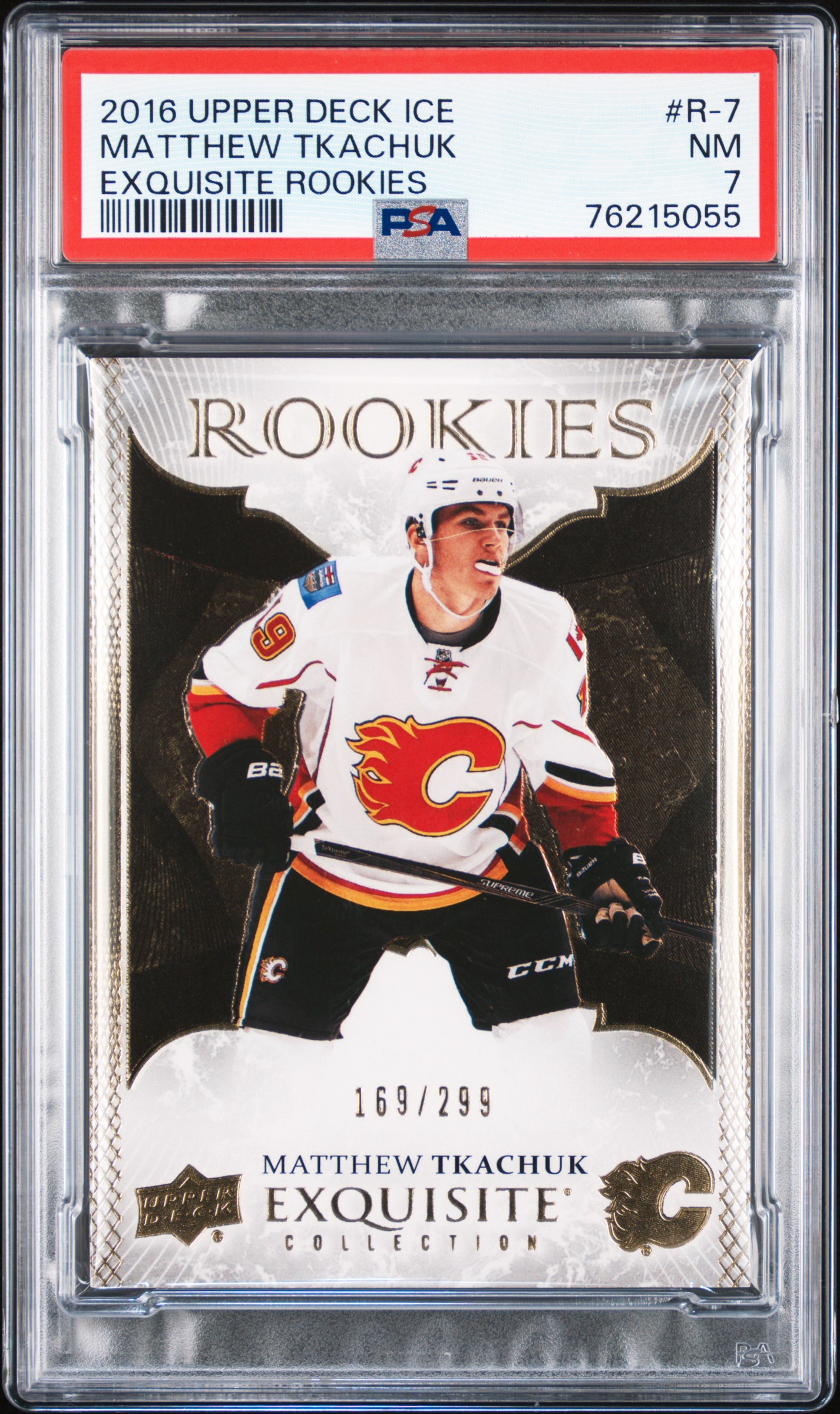 2016 Upper Deck Ice Exquisite Rookies Matthew Tkachuk #R-7