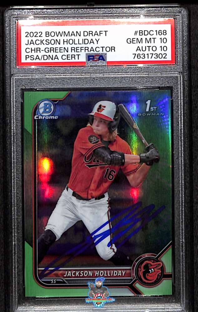2022 Bowman Chrome Draft Green Refractor Jackson Holliday #BDC168 /99