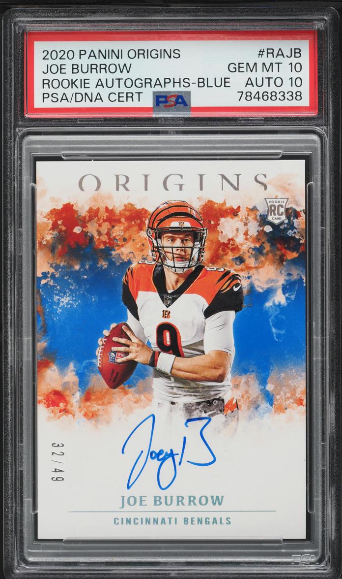 2020 Panini Origins Rookie Autographs Blue Joe Burrow #1 /49