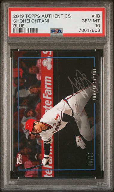 2019 Topps Authentics Blue Shohei Ohtani #1B