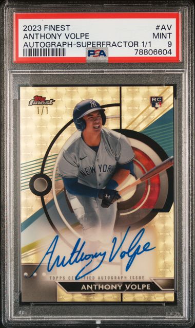 2023 Finest Autograph Superfractor Anthony Volpe #FAAV /1