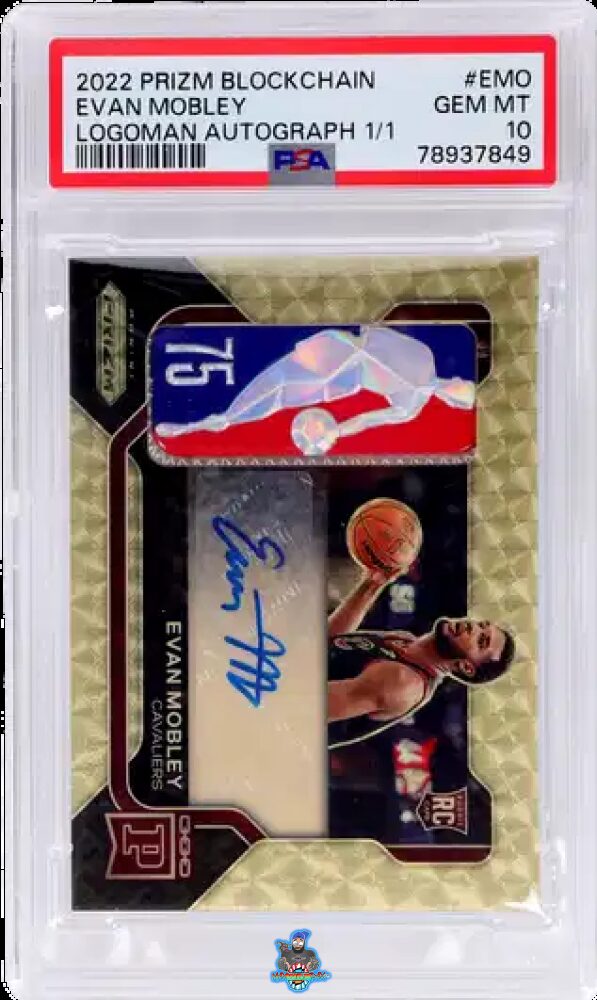 2022 Panini Prizm Blockchain Logoman Autograph Evan Mobley #EMO /1