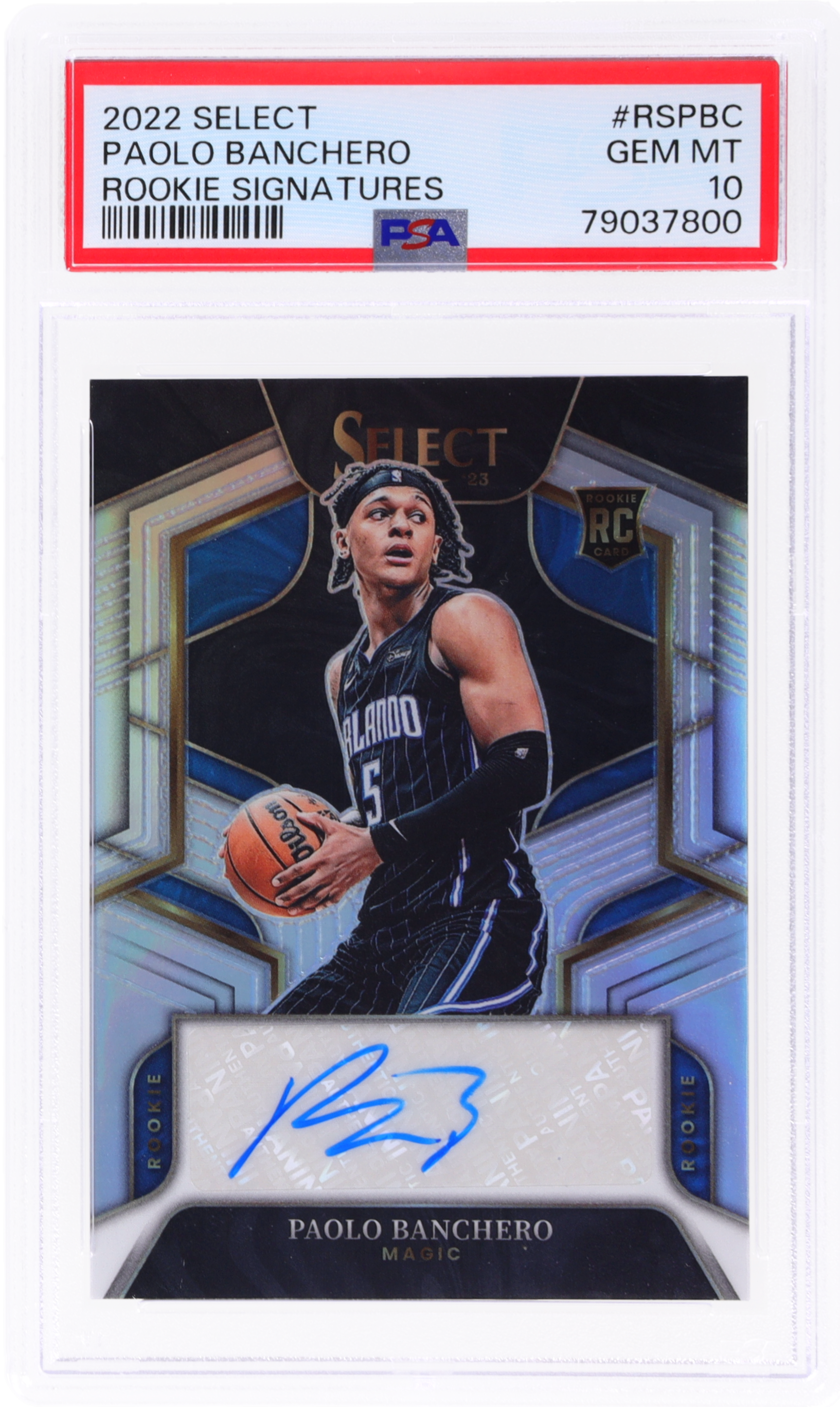 2022 Panini Select Rookie Signature Paolo Banchero #RS-PBC /249