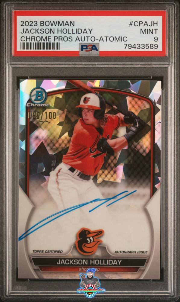 2023 Bowman Chrome Prospect Autograph Atomic Refractor Jackson Holliday #CPAJH /100