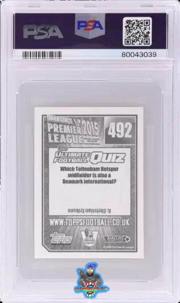 Back of 2014 Topps Merlin's English Premier League Harry Kane #492