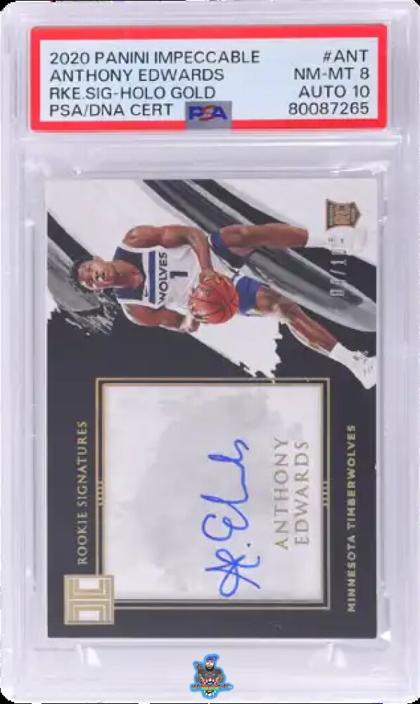 2020 Panini Impeccable Rookie Signature Holo Gold Anthony Edwards #1 /10