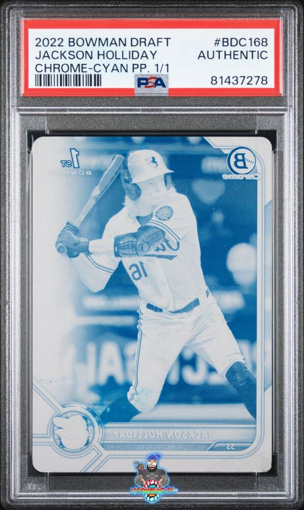 2022 Bowman Draft Chrome Printing Plate Cyan Jackson Holliday #BDC168 /1