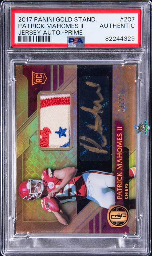 2017 Panini Gold Standard Rookie Jersey Autograph Prime Patrick Mahomes II #207 /25