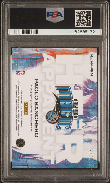 Back of 2022 Panini Court Kings Paolo Banchero Heir Apparent Autograph