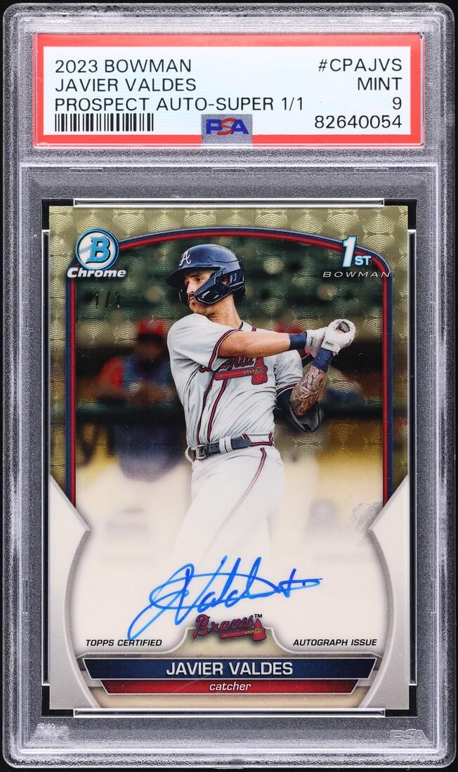 2023 Bowman Chrome Prospect Autograph Superfractor Javier Valdes #CPAJVS /1