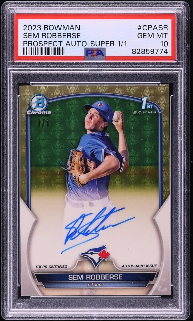 2023 Bowman Chrome Prospect Autograph Superfractor Sem Robberse #CPASR /1
