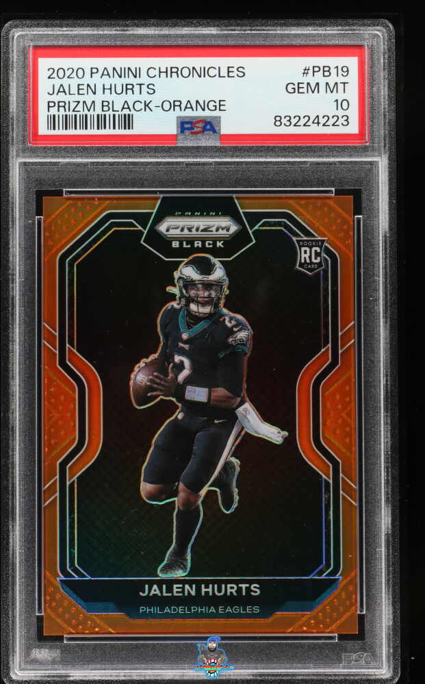 2020 Panini Chronicles Prizm Black Orange Jalen Hurts #19 /75