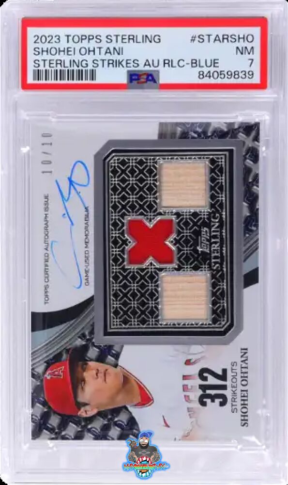 2023 Topps Sterling Sterling Strikes Autograph Relics Blue Shohei Ohtani #STARSHO /10