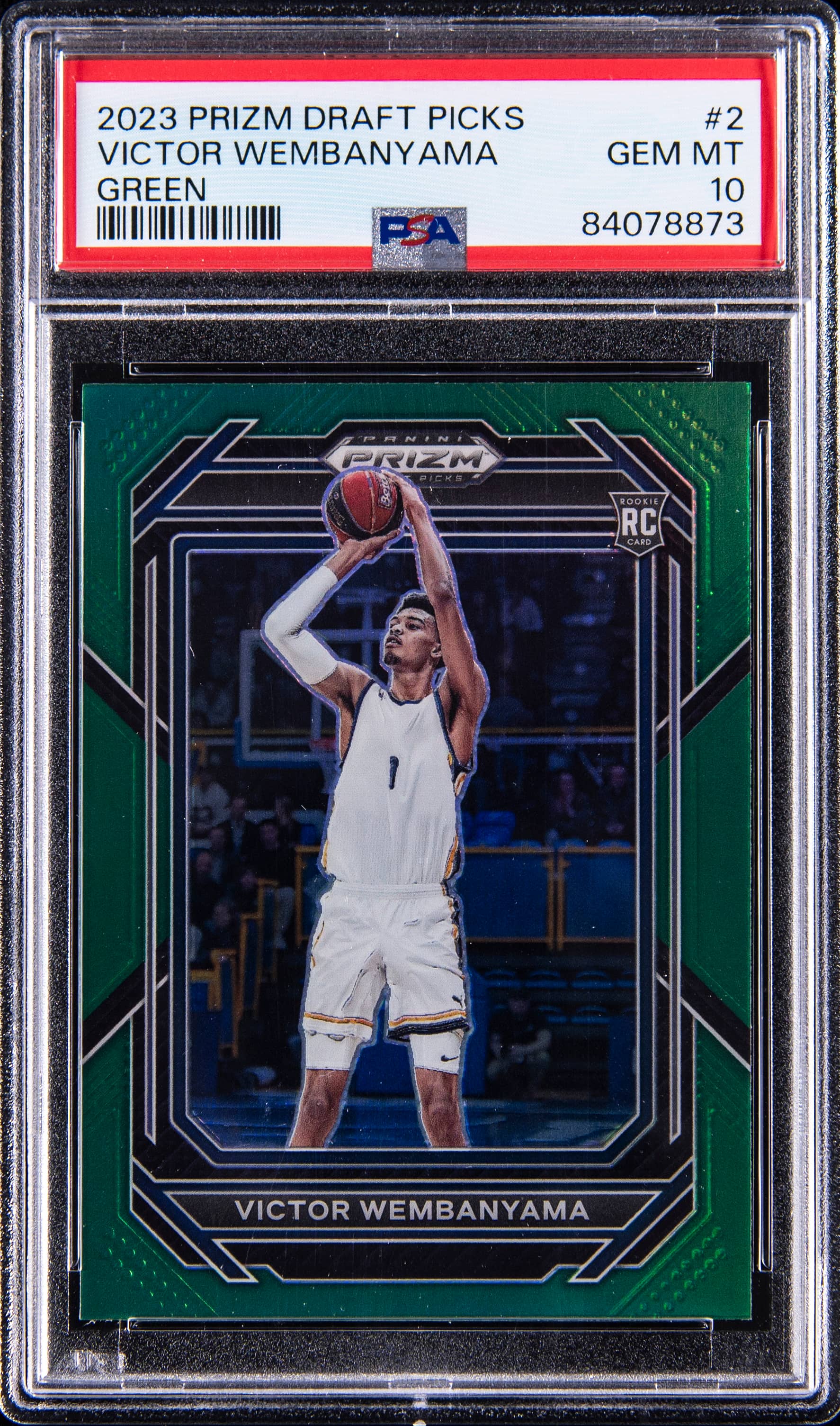 2023 Panini Prizm Draft Pick Green Prizm Victor Wembanyama #2