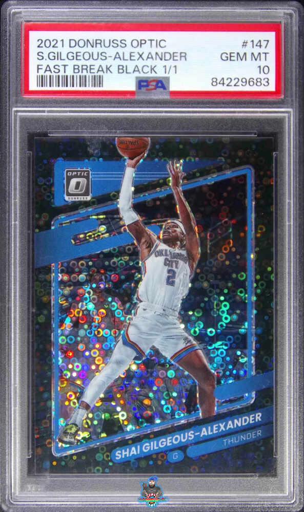 2021 Donruss Optic Fast Break Black Shai Gilgeous-Alexander #147 /1