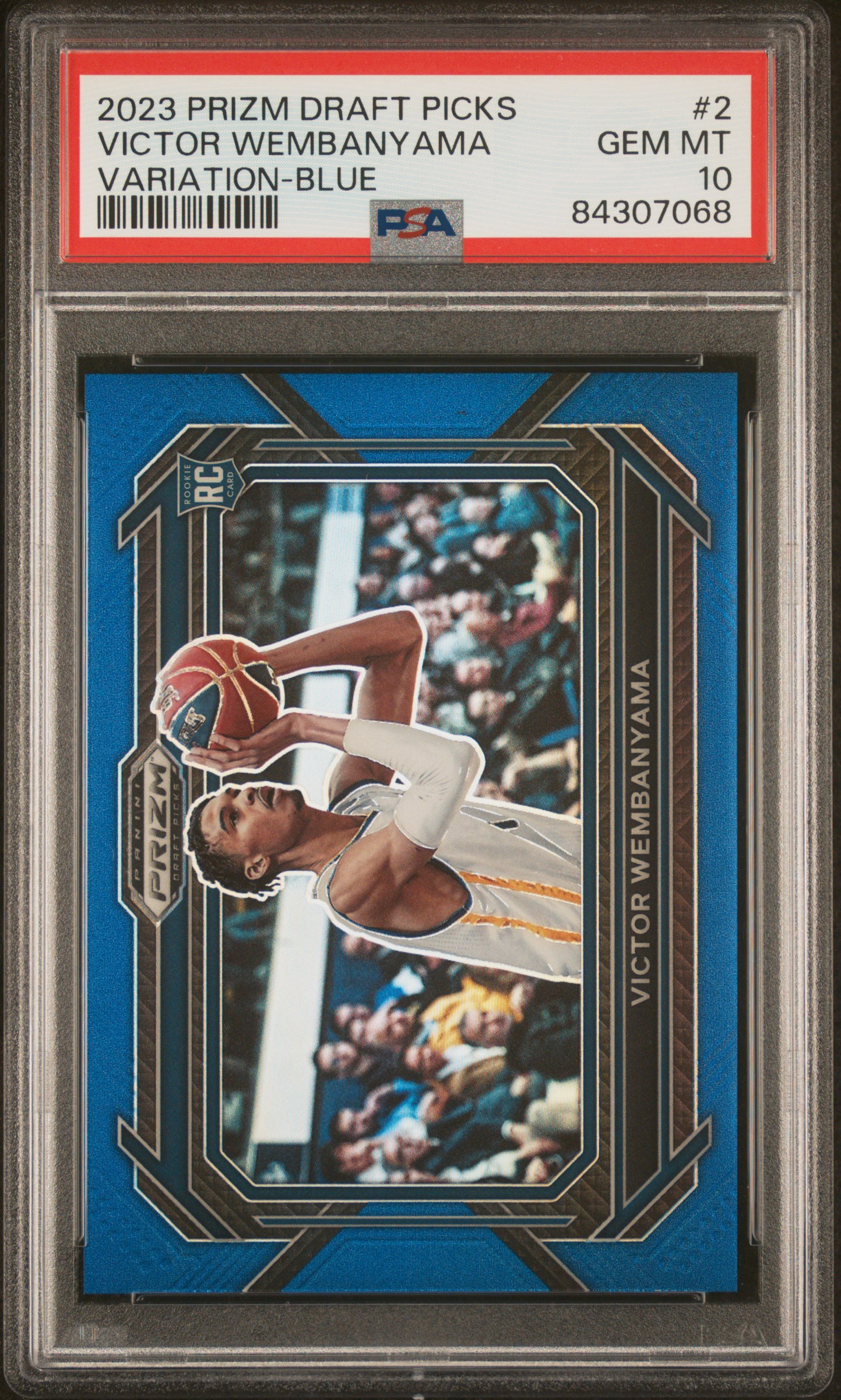 2023 Panini Prizm Draft Picks Horizontal Variation Blue Prizm Victor Wembanyama #2 /199