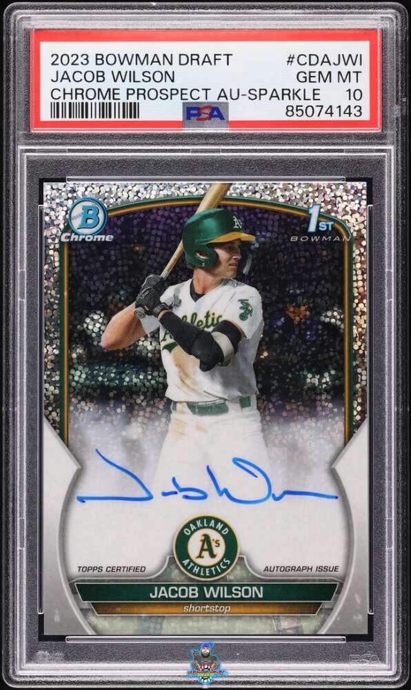2023 Bowman Draft Chrome Autograph Sparkle Refractor Jacob Wilson #CDAJWI /71