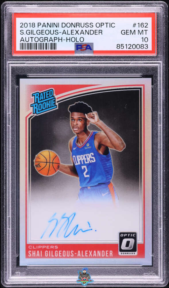 2018 Donruss Optic Rated Rookie Autograph Holo Shai Gilgeous-Alexander #162