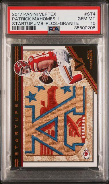 2017 Panini Vertex Startup Jumbo Relics Patrick Mahomes II Granite