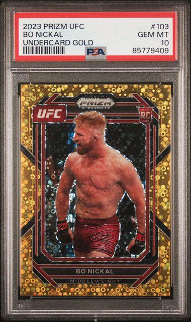 2023 Panini Prizm UFC Bo Nickal Undercard Gold Prizm