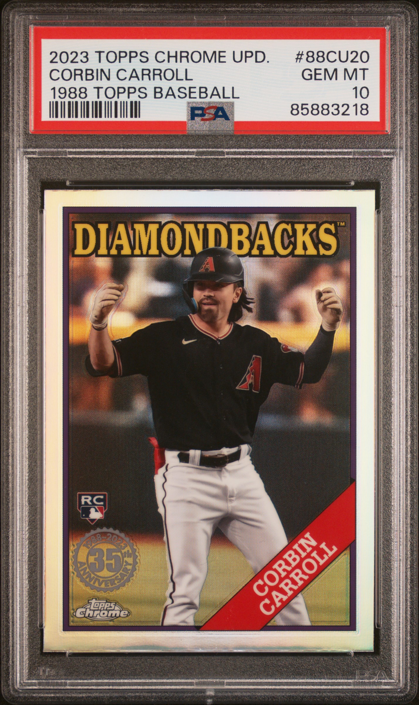 2023 Topps Chrome Update '88 Topps 35th Anniversary Corbin Carroll #88CU20