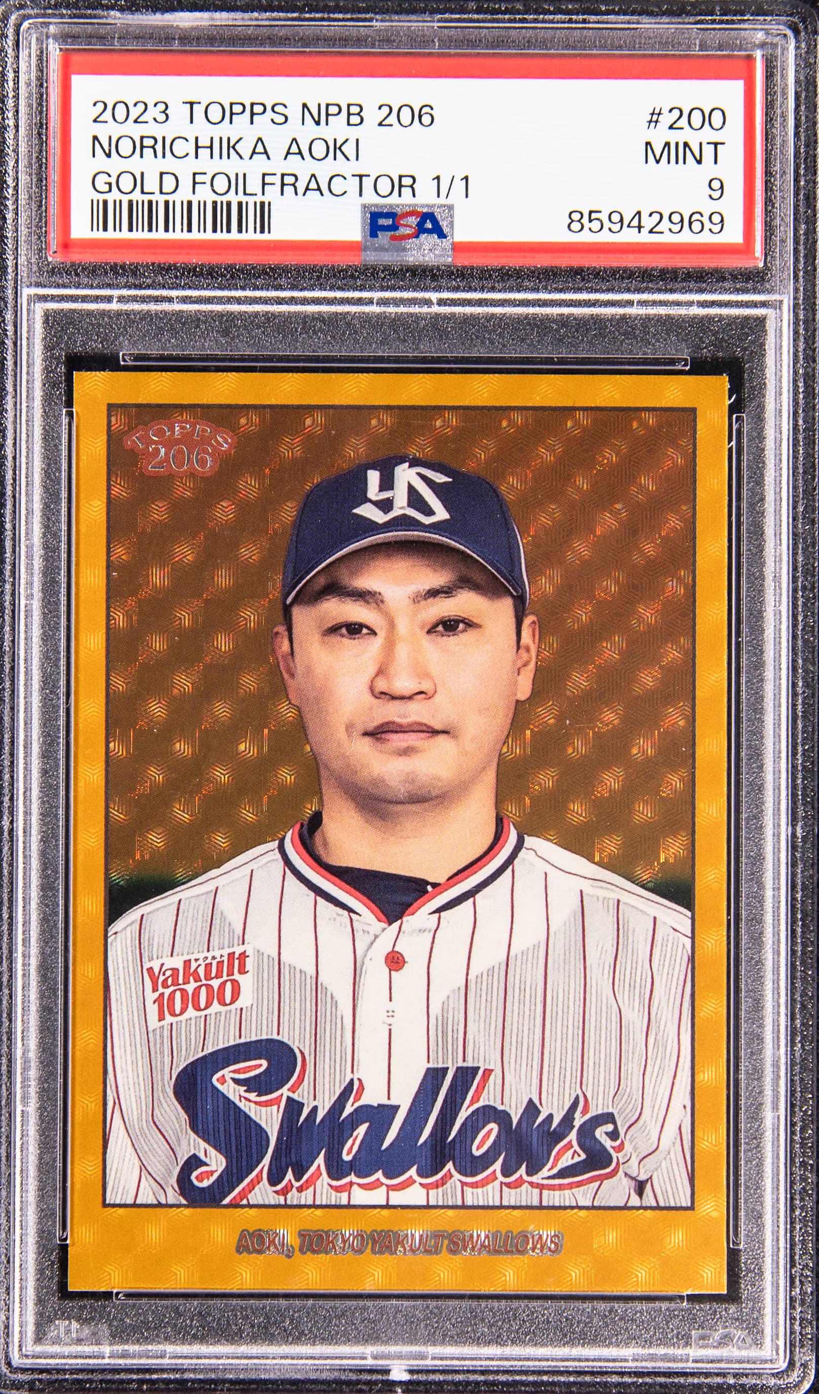 2023 Topps Npb 206 Gold Foilfractor 1/1 Nori Aoki #200