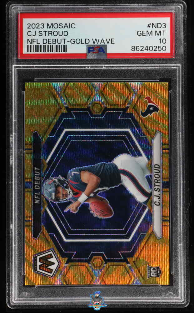 2023 Panini Mosaic NFL Debut Gold Wave Mosaic CJ Stroud #3 /17