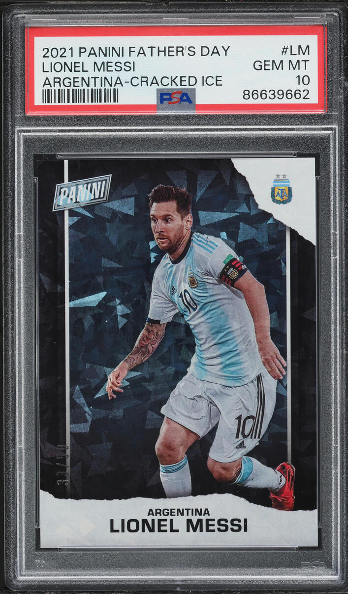 2021 Panini Father's Day Argentina-Cracked Ice Lionel Messi #LM