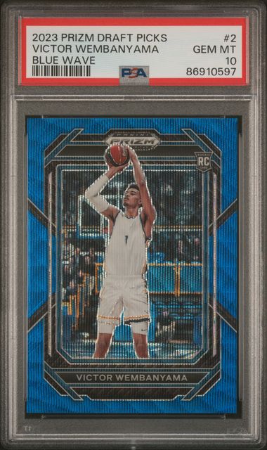 2023 Panini Prizm Draft Picks Blue Wave Prizm Victor Wembanyama #2 /249