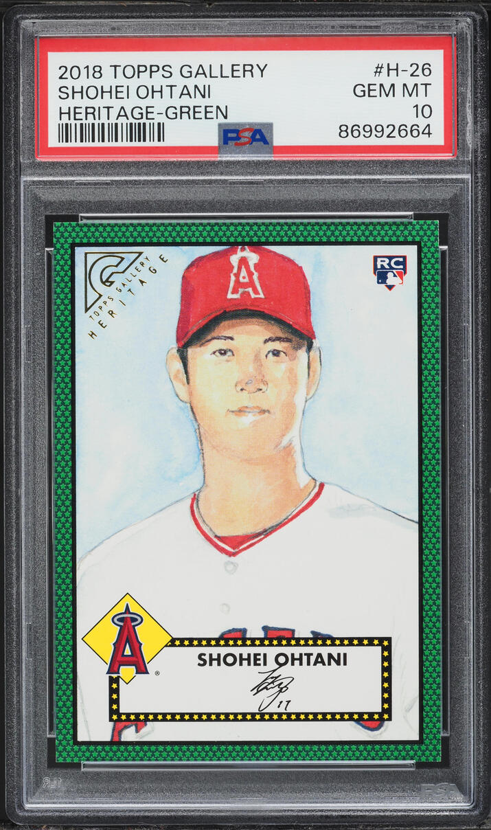 2018 Topps Gallery Heritage Green Shohei Ohtani #H-26 /250