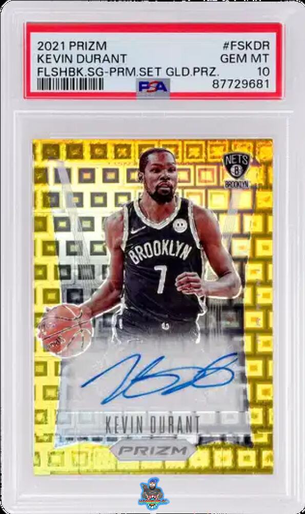 2021 Panini Prizm Flashback Signature Premium Set Gold Prizm Kevin Durant #1 /3