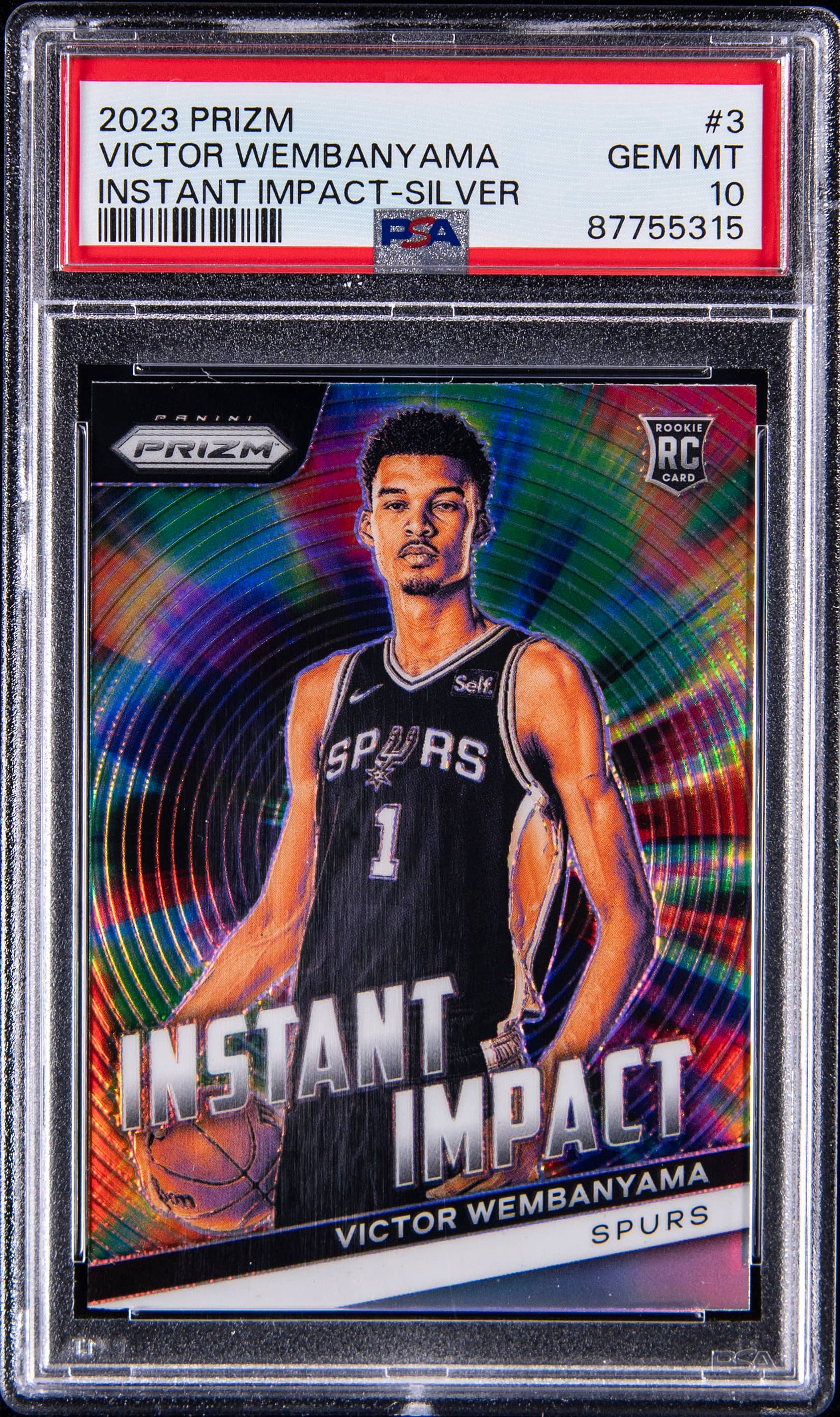 2023 Panini Prizm Instant Impact Prizms Silver Victor Wembanyama #3