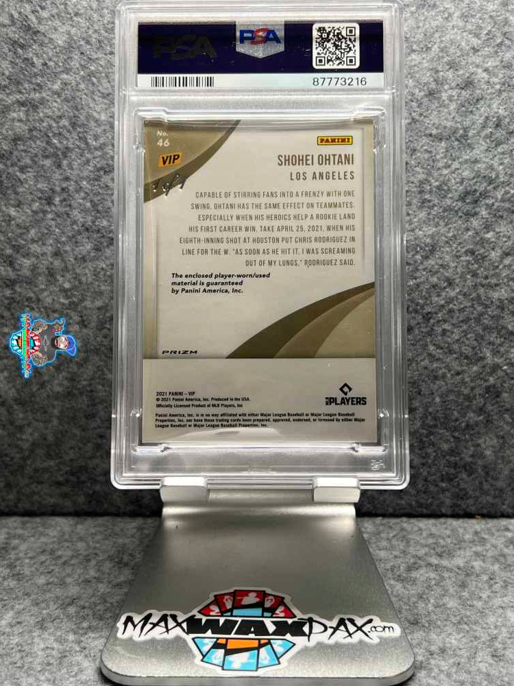 Back of 2022 Panini National VIP Memorabilia Shohei Ohtani #46 /1