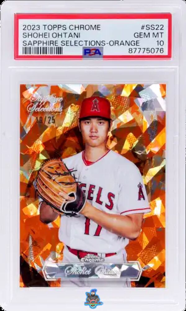 2023 Topps Chrome Update Sapphire Sapphire Selections Orange Refractor Shohei Ohtani #SS22 /25