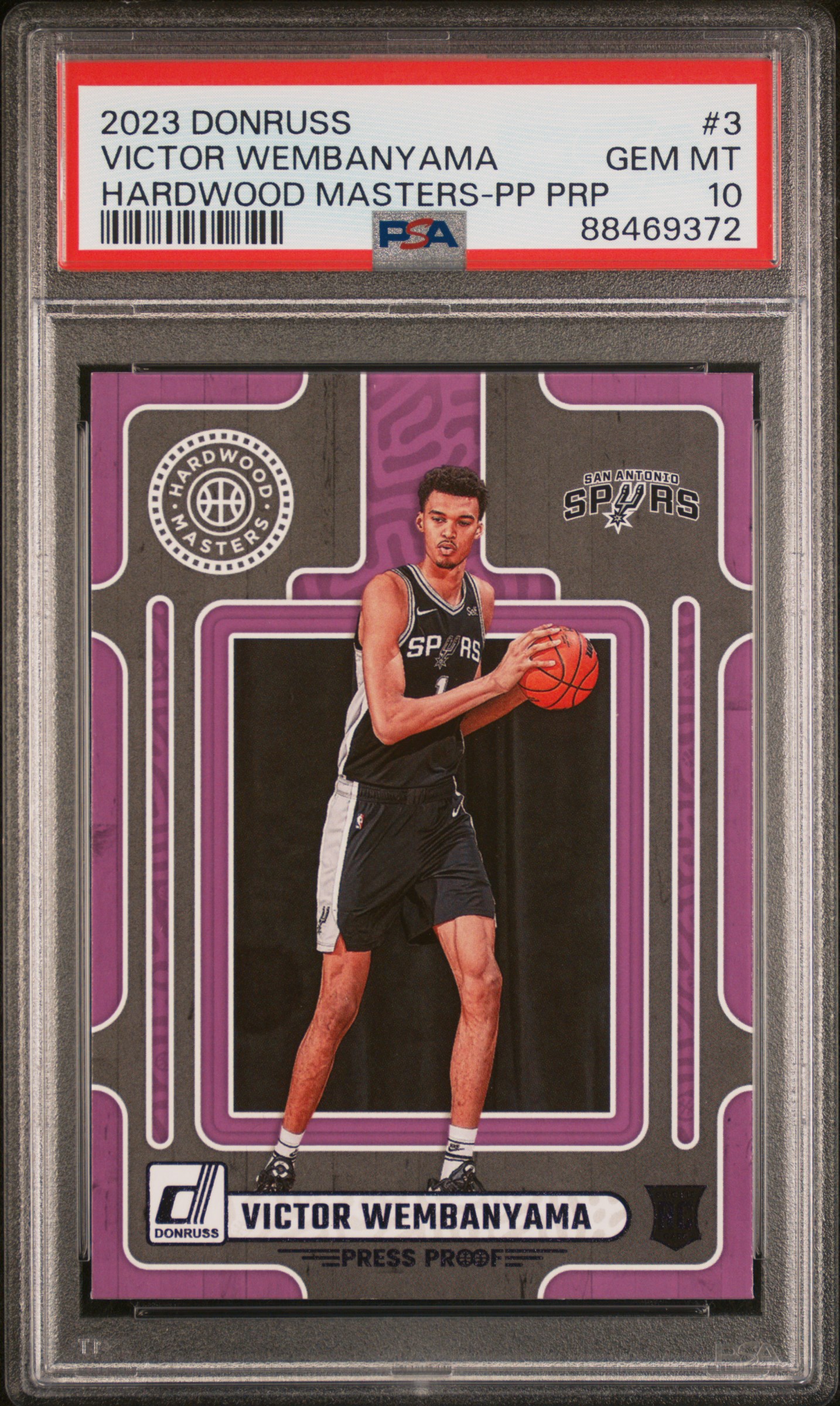 2023 Panini Donruss Hardwood Masters Press Proof Purple Victor Wembanyama #3