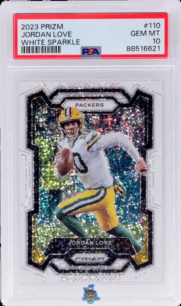 2023 Panini Prizm White Sparkle Prizm Jordan Love #110