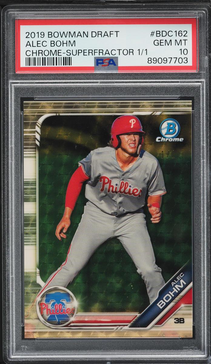 2019 Bowman Chrome Draft Superfractor Alec Bohm #BDC162 /1