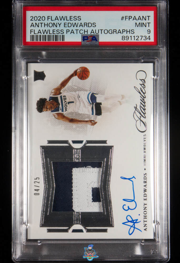 2020 Panini Flawless Patch Autograph Anthony Edwards #1 /25