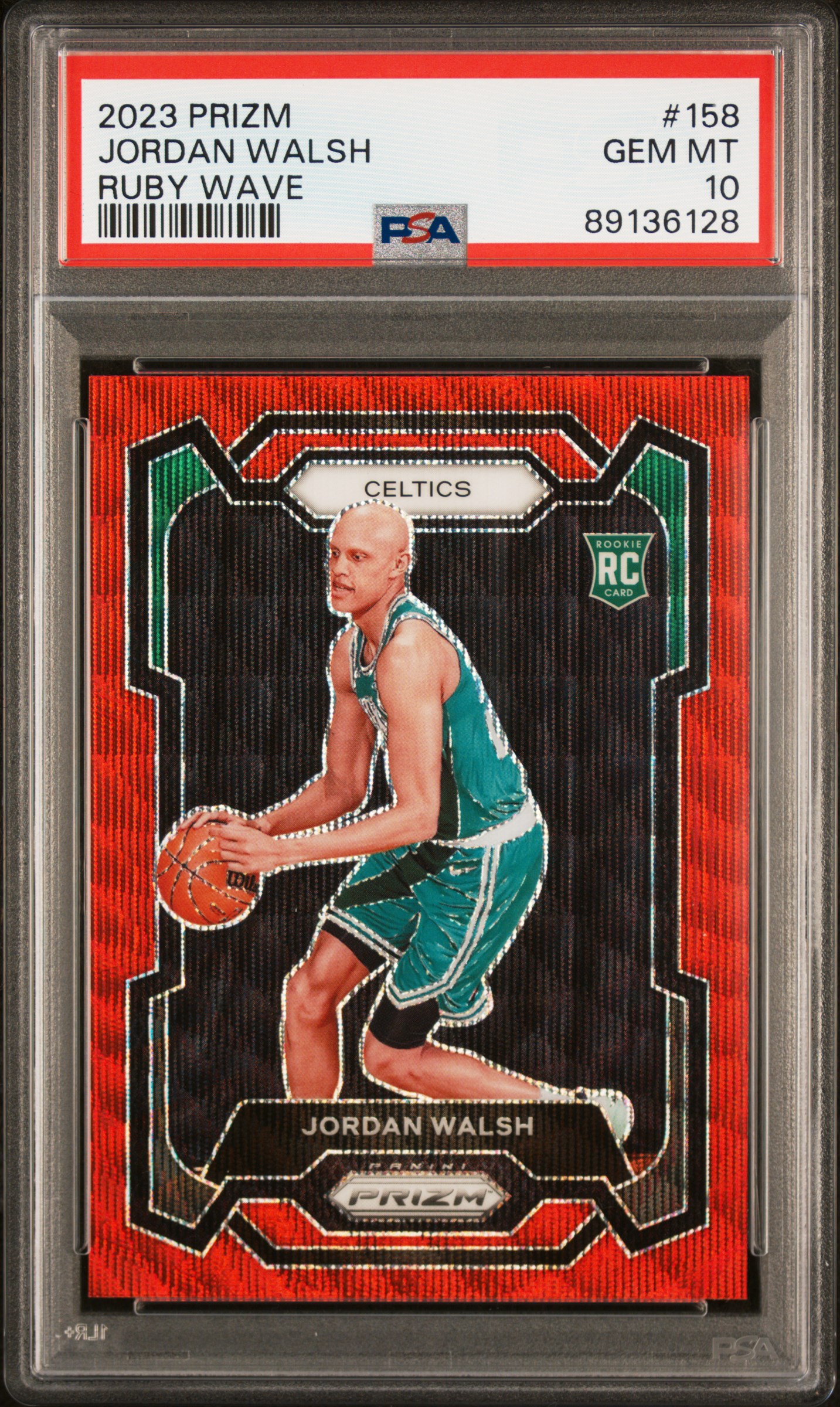 2023 Panini Prizm Ruby Wave Prizm Jordan Walsh #158
