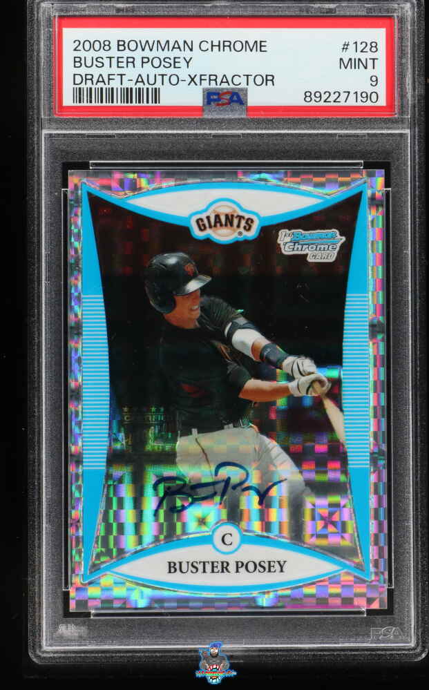 2008 Bowman Draft Picks Chrome Prospect Autograph X-Fractor Buster Posey #BDPP128 /225