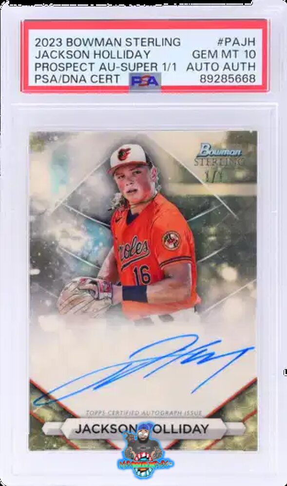 2023 Bowman Sterling Prospect Autograph Superfractor Jackson Holliday #PAJH /1
