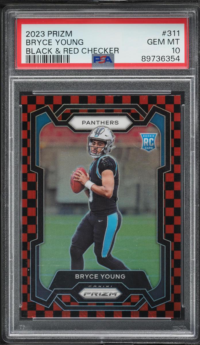 2023 Panini Prizm Black and Red Checker Prizm Bryce Young #311