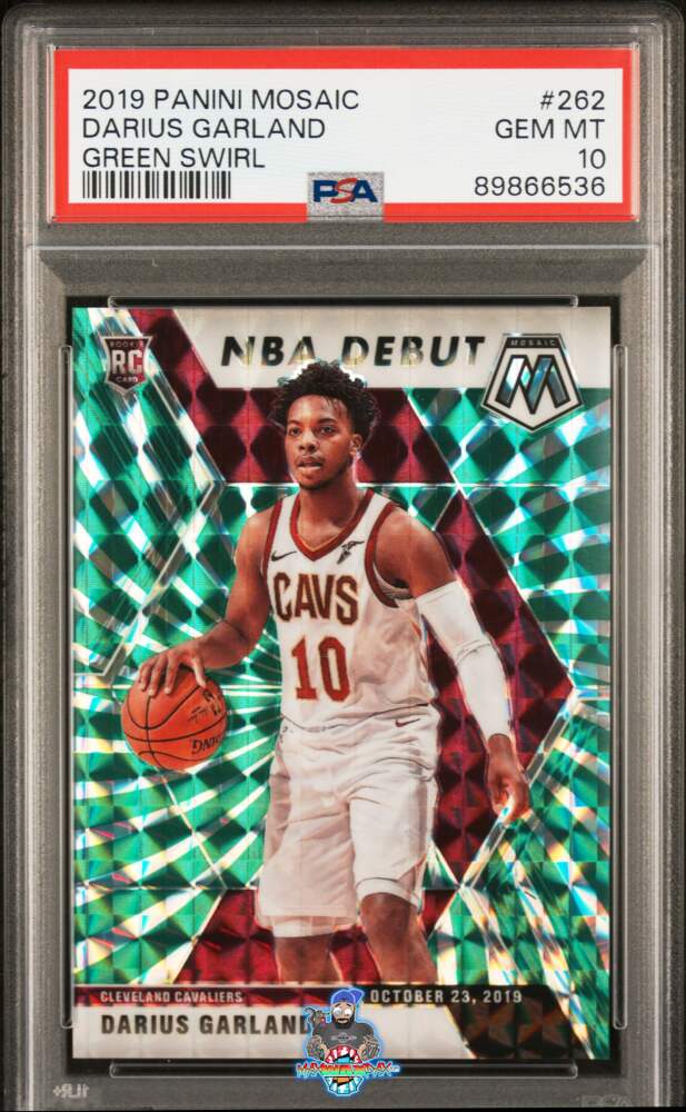 2019 Panini Mosaic Green Swirl Mosaic Prizm Darius Garland #262 /10