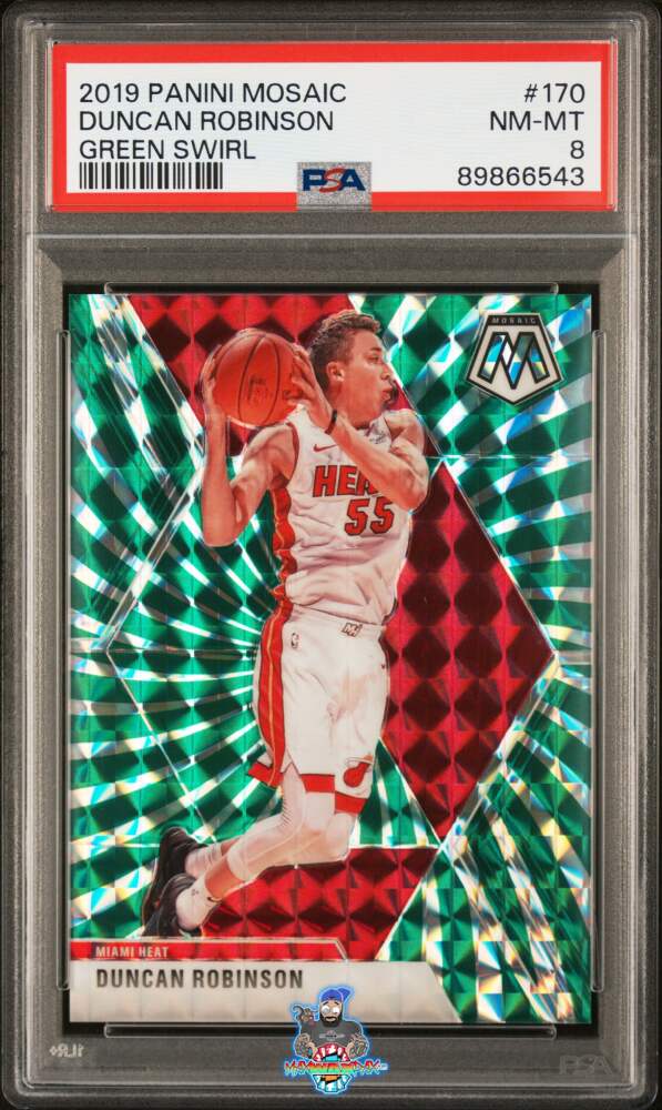 2019 Panini Mosaic Green Swirl Mosaic Prizm Duncan Robinson #170 /10