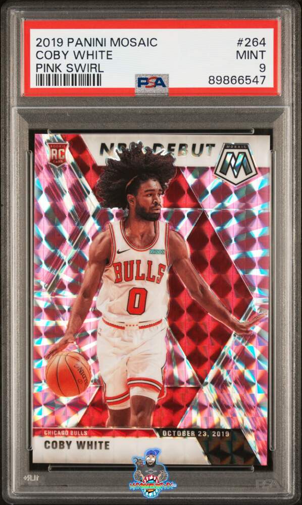 2019 Panini Mosaic Pink Swirl Mosaic Coby White #264 /11