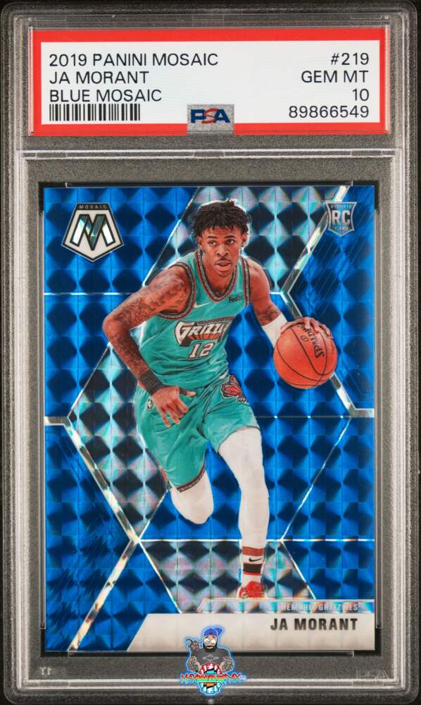 2019 Panini Mosaic Blue Mosaic Ja Morant #219 /99