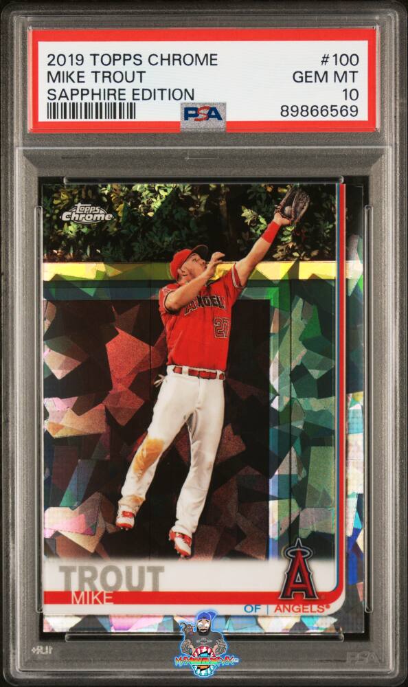 2019 Topps Chrome Sapphire Edition Mike Trout #100
