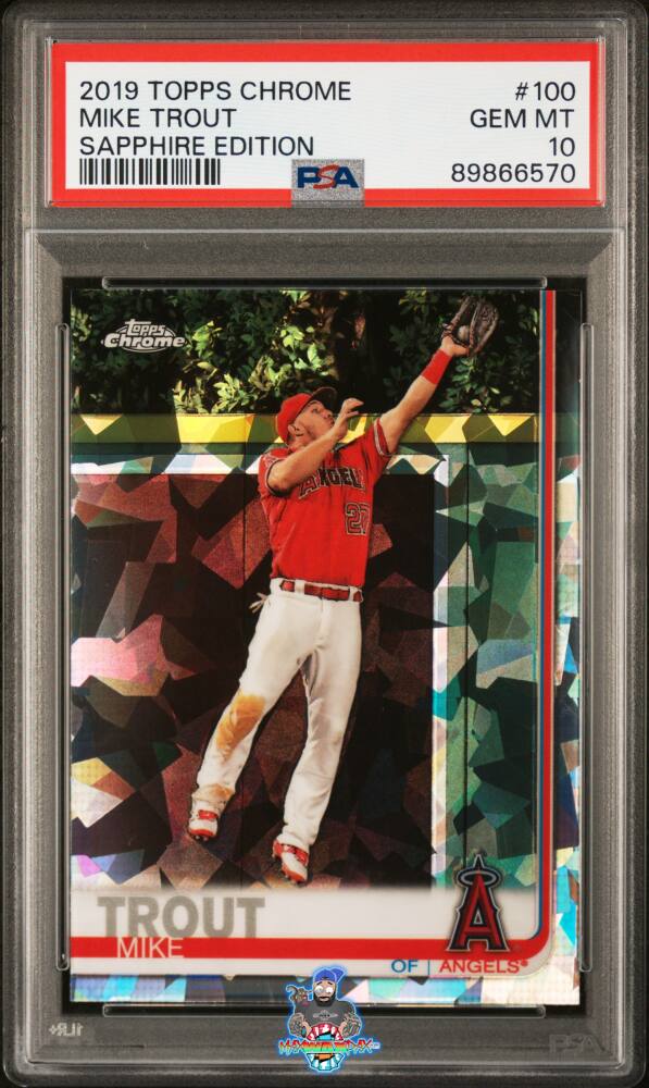 2019 Topps Chrome Sapphire Edition Mike Trout #100