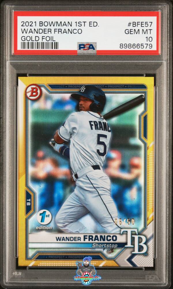 2021 Bowman 1st Edition Gold Foil Wander Franco #BFE57 /50